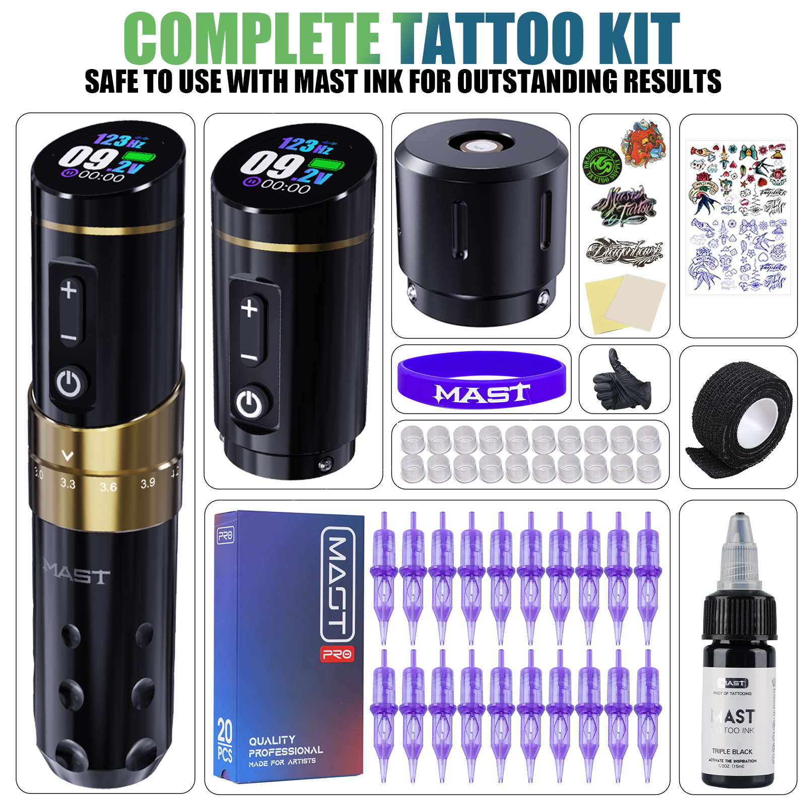 Watch Mast Flip3 Wireless Tattoo Gun Kit on Amazon Live